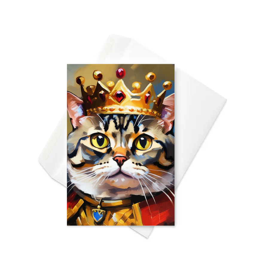 PugMug Custom Tabby Scottish Fold Cat Greeting Card