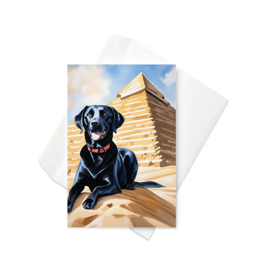 PugMug Custom Black Labrador Retriever Greeting Card