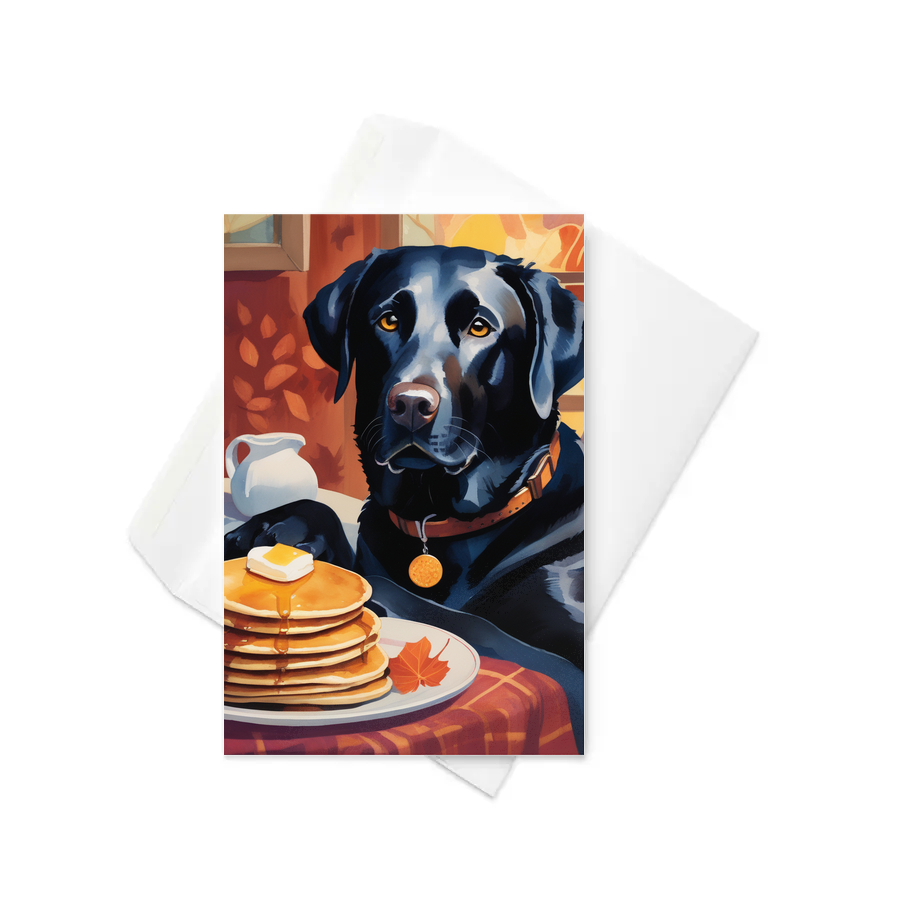 PugMug Custom Black Labrador Retriever Greeting Card