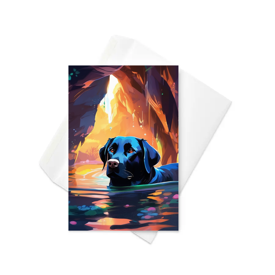 PugMug Custom Black Labrador Retriever Greeting Card