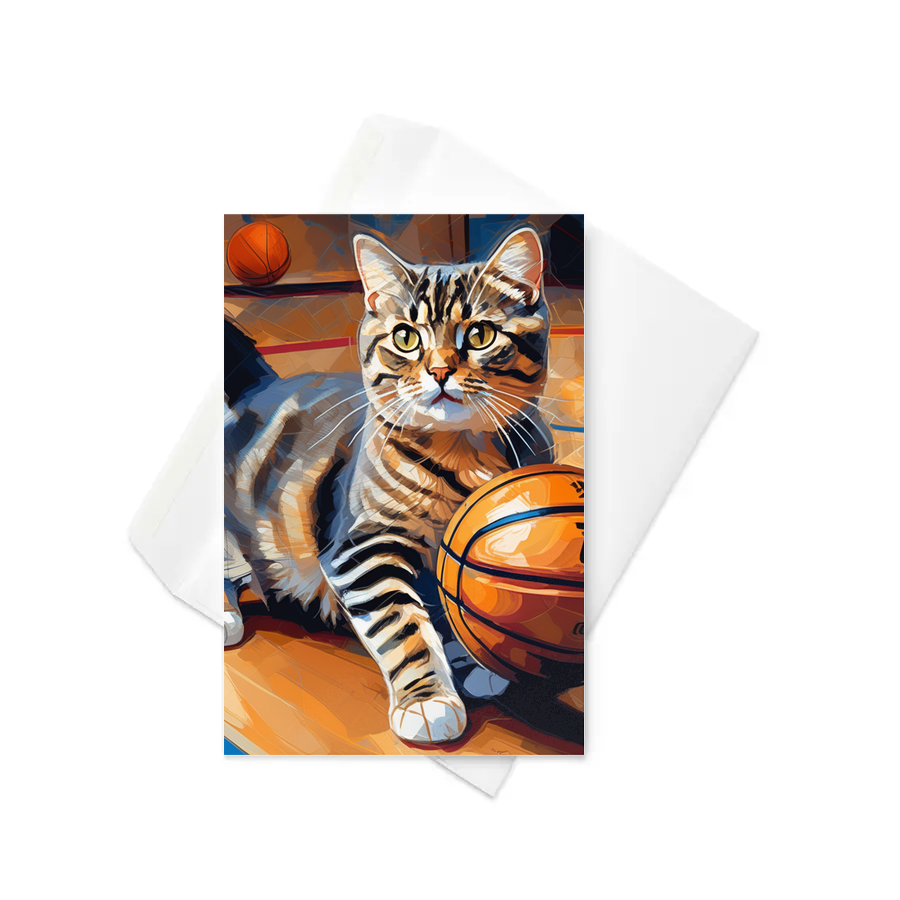 PugMug Custom Tabby Scottish Fold Cat Greeting Card