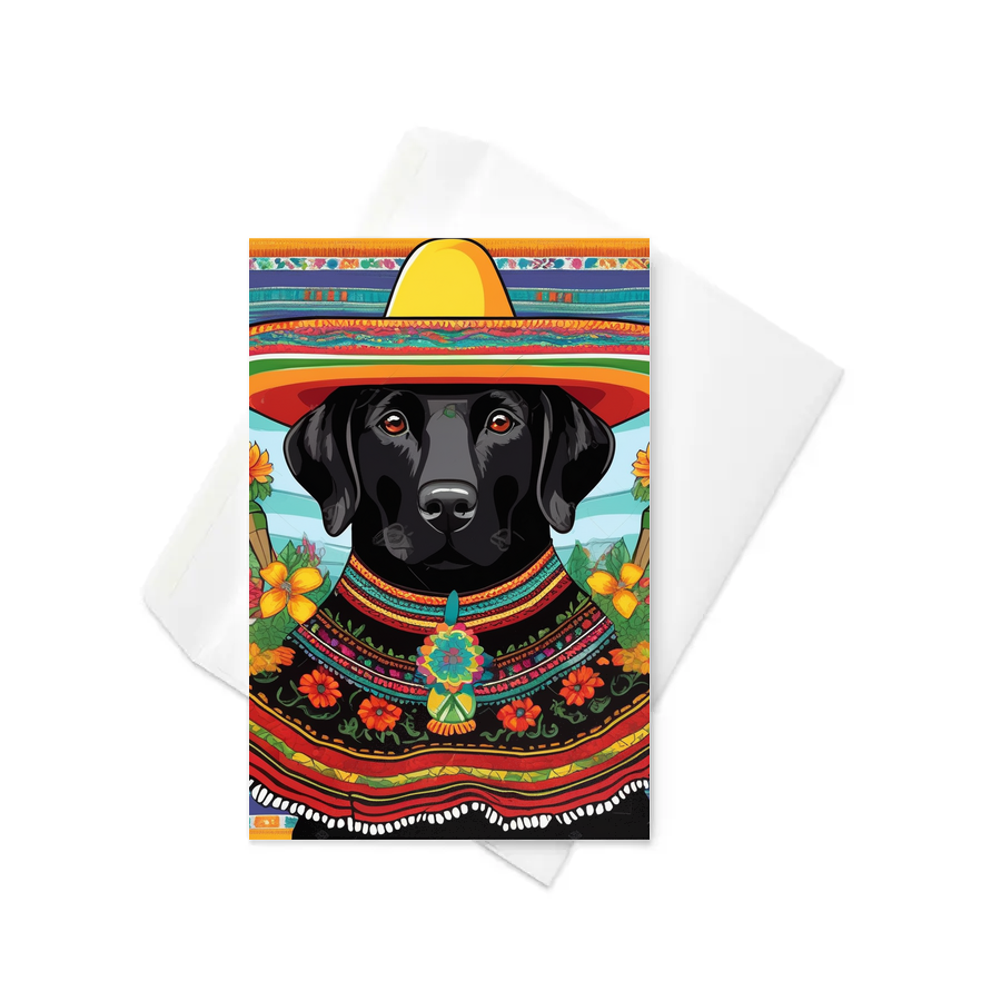 PugMug Custom Black Labrador Retriever Greeting Card