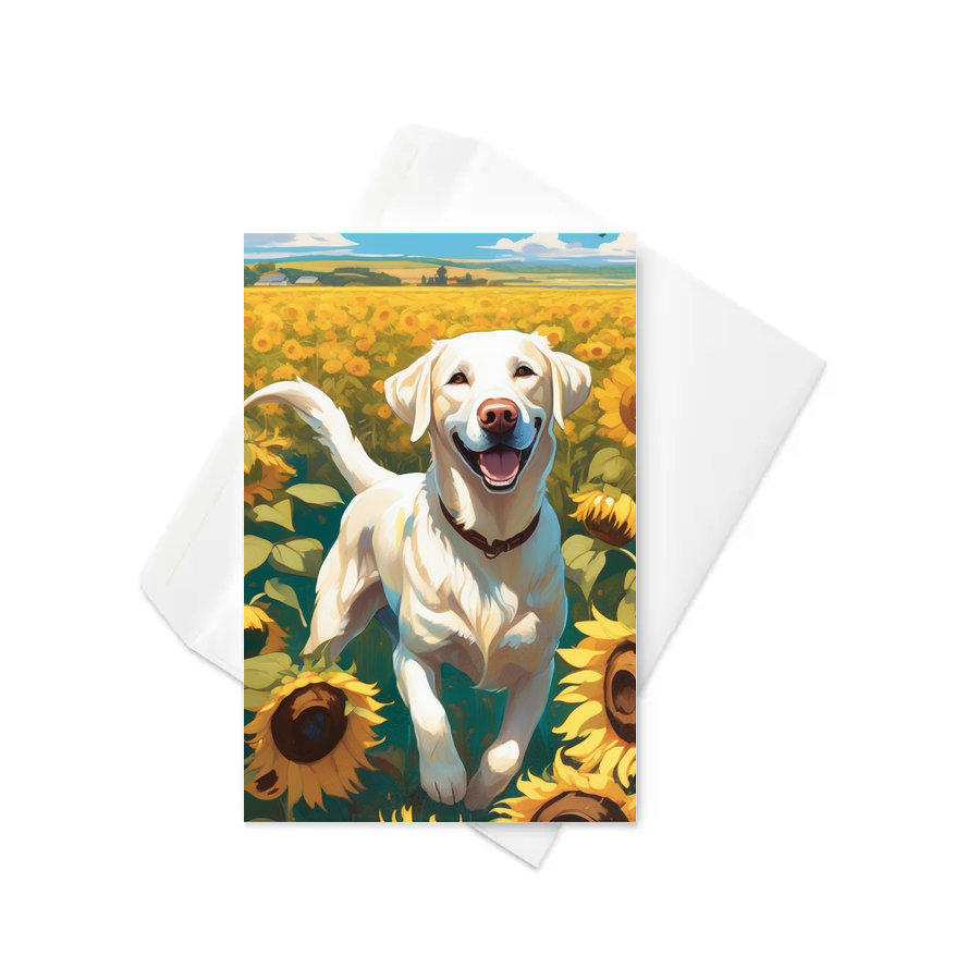 PugMug Custom White Labrador Retriever Greeting Card