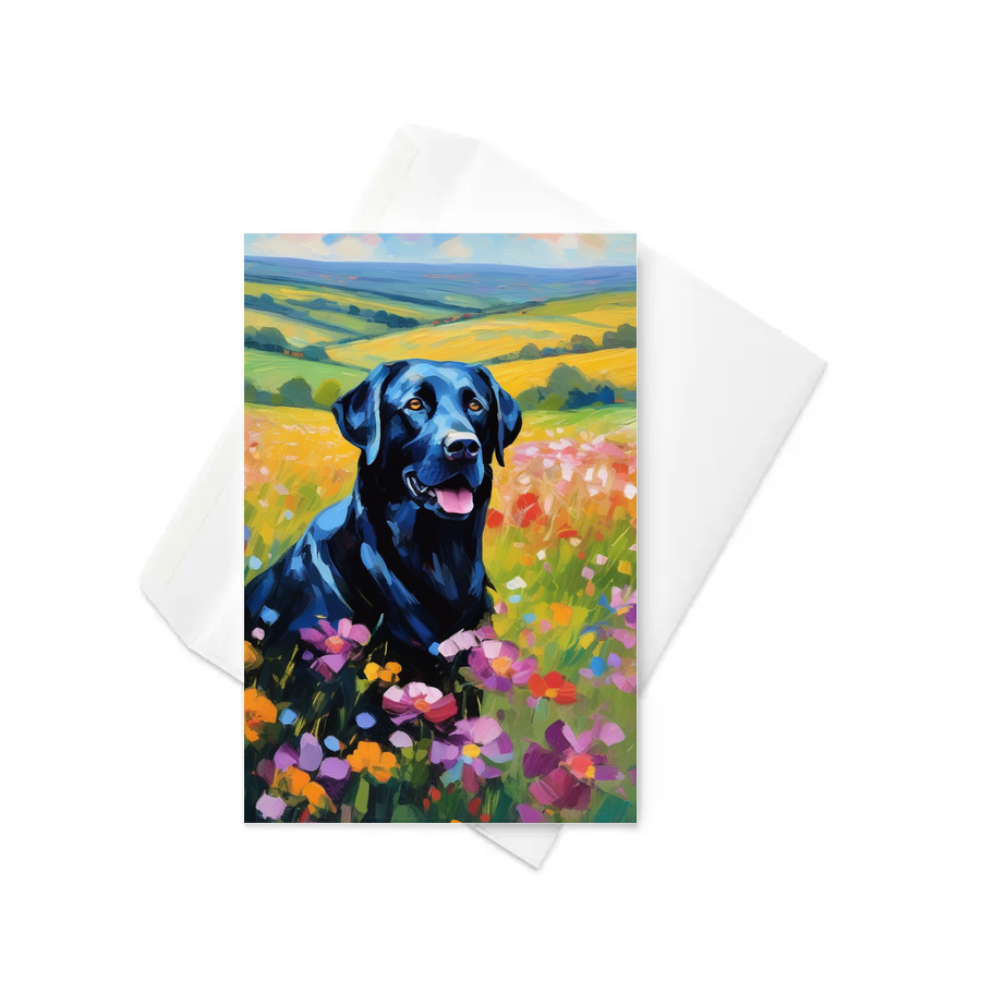 PugMug Custom Black Labrador Retriever Greeting Card
