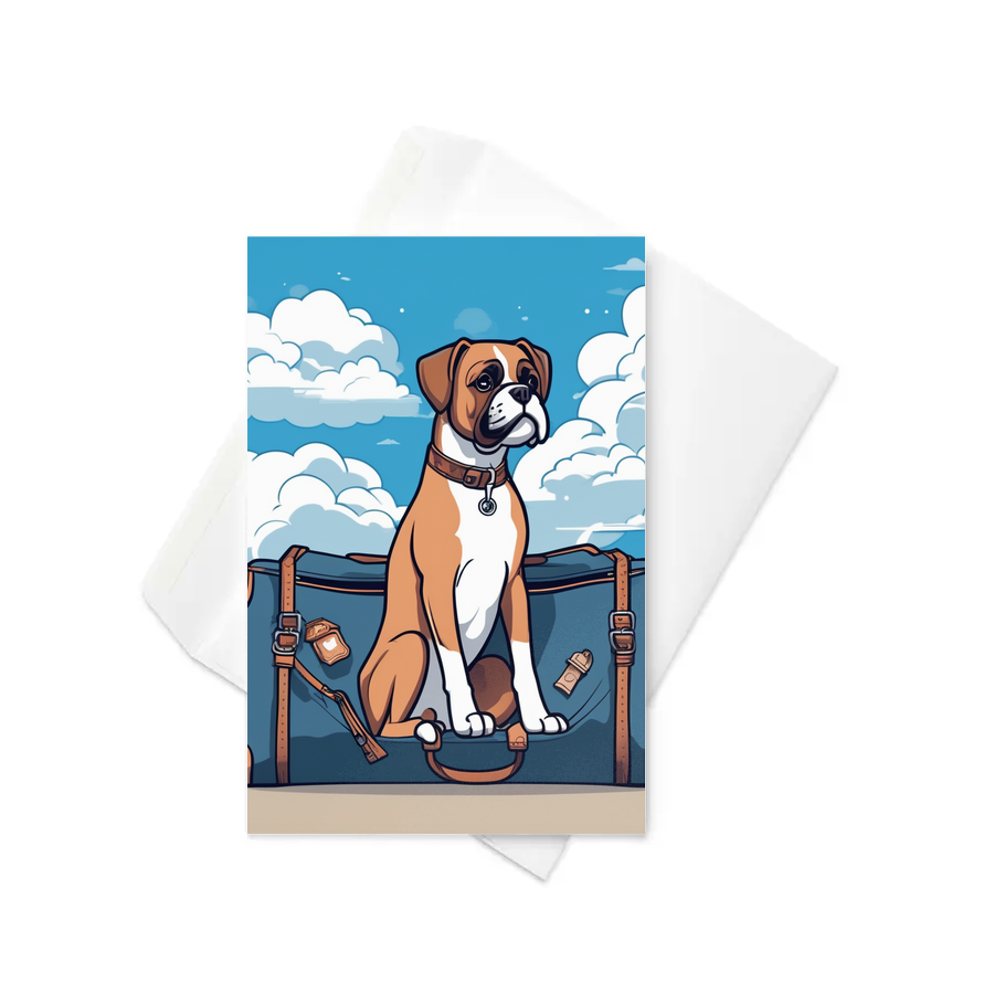 PugMug Custom Boxer Dog Greeting Card
