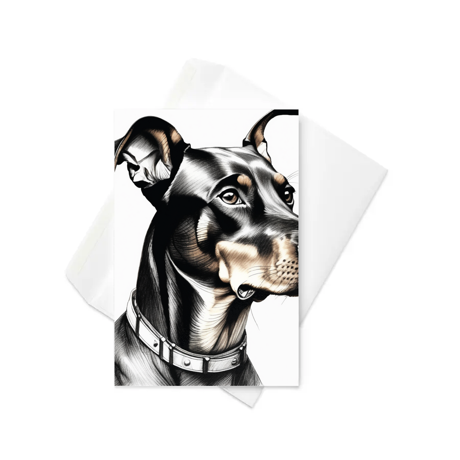 PugMug Custom Doberman Pinscher Greeting Card