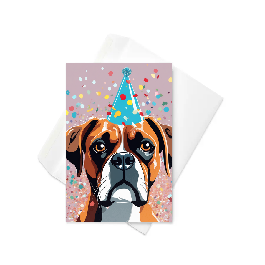 PugMug Custom Boxer Dog Greeting Card