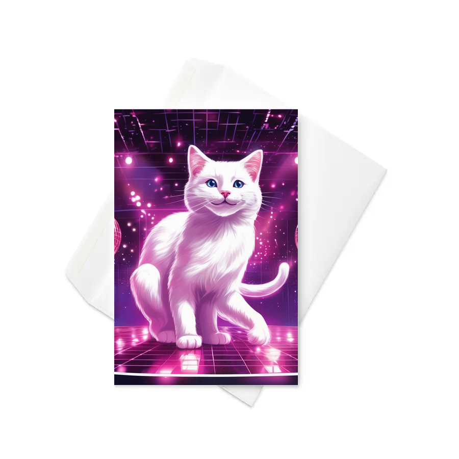 PugMug Custom White Companion Cat Greeting Card