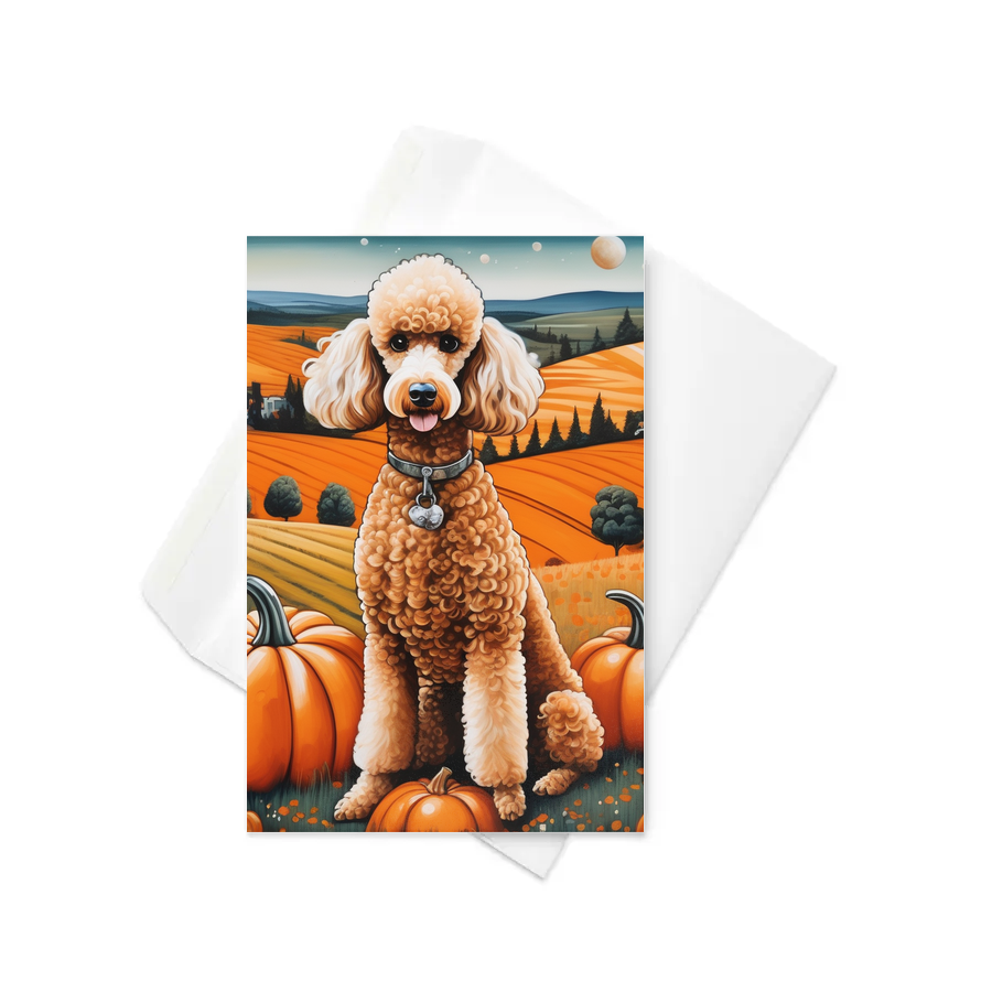 PugMug Custom Tan Poodle Greeting Card