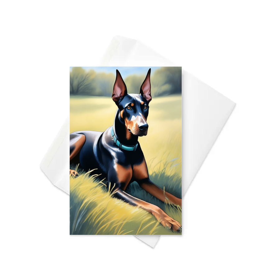 PugMug Custom Doberman Pinscher Greeting Card