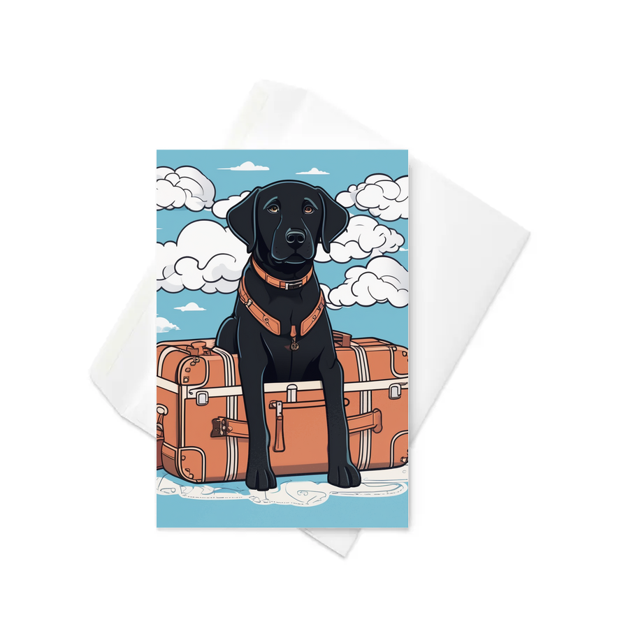 PugMug Custom Black Labrador Retriever Greeting Card