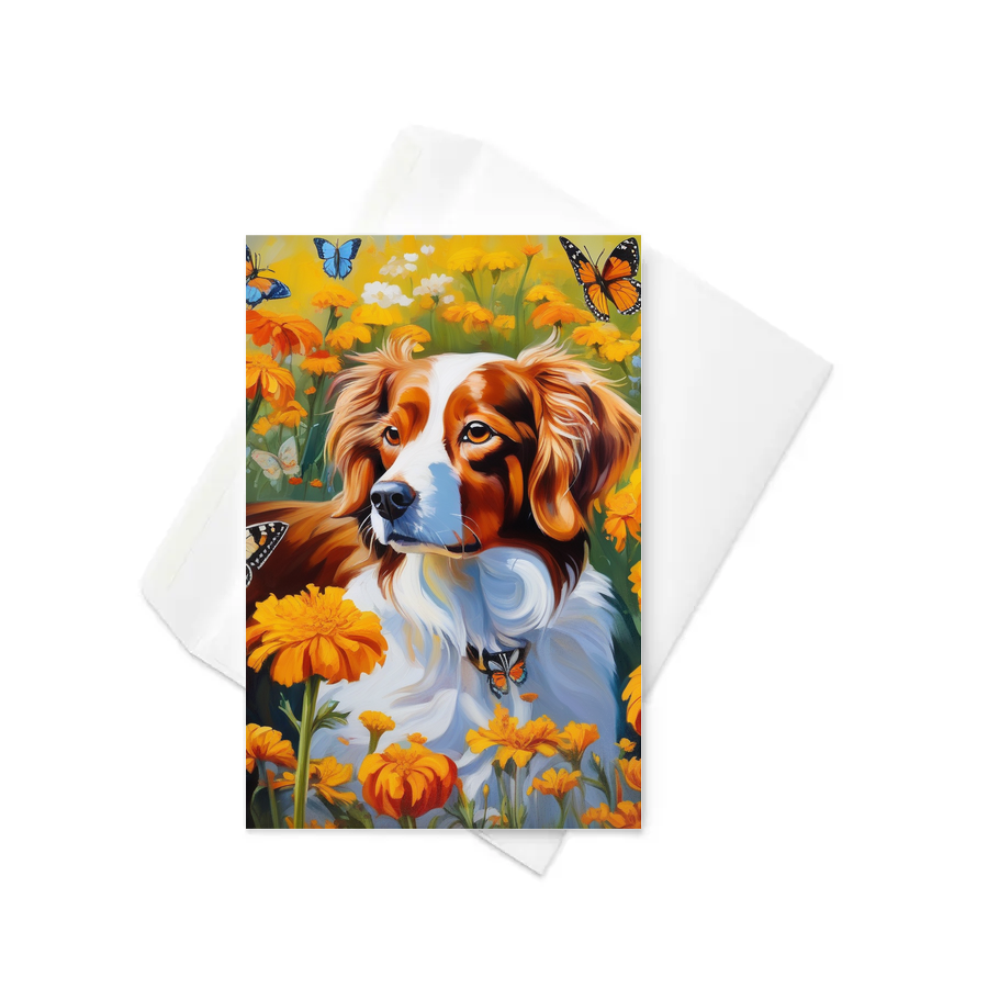 PugMug Custom Brittany Dog Greeting Card