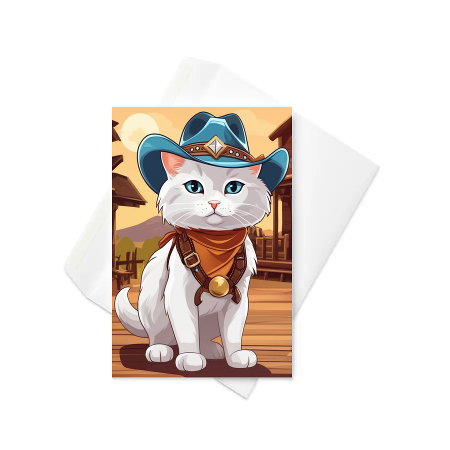 PugMug Custom White Companion Cat Greeting Card