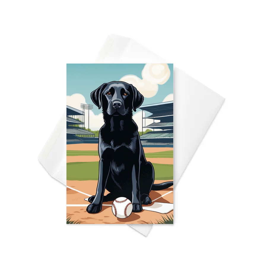 PugMug Custom Black Labrador Retriever Greeting Card