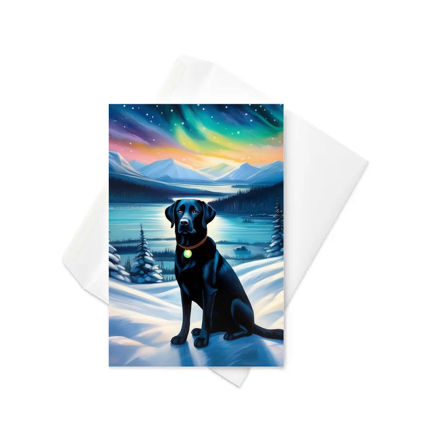 PugMug Custom Black Labrador Retriever Greeting Card