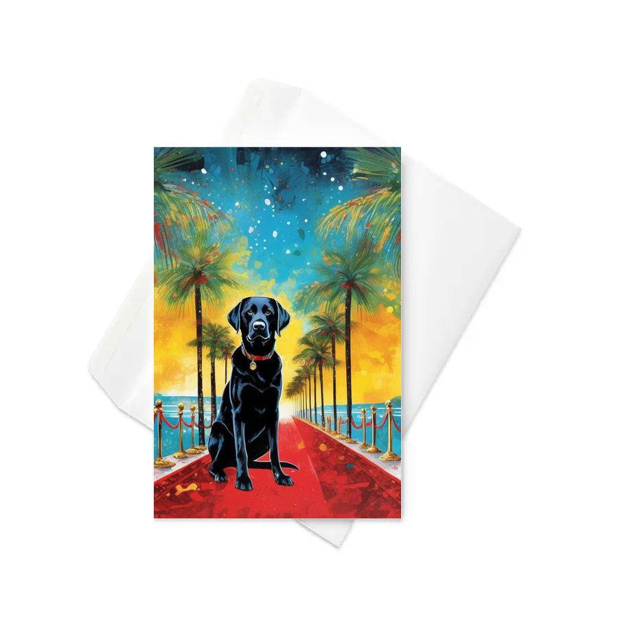 PugMug Custom Black Labrador Retriever Greeting Card