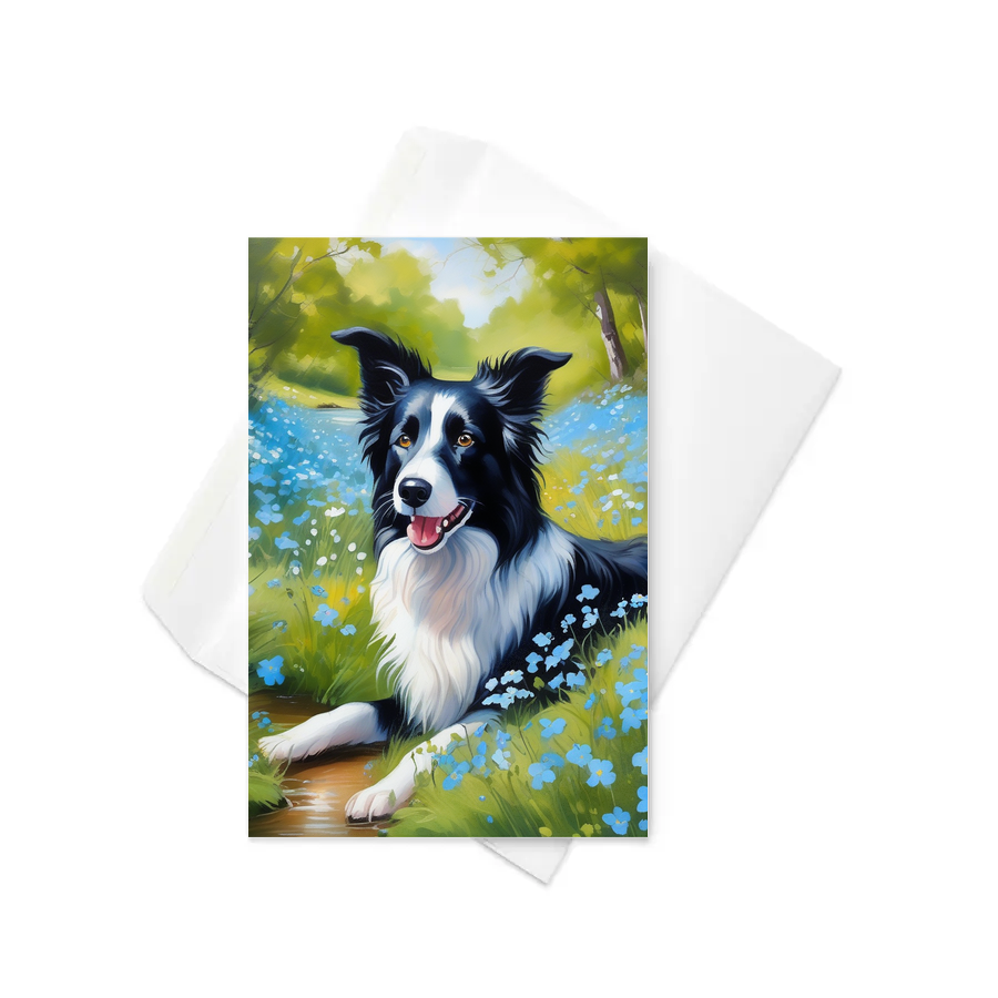 PugMug Custom Border Collie Greeting Card