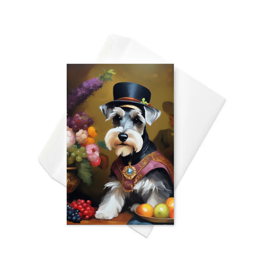 PugMug Custom Miniature Schnauzer Greeting Card