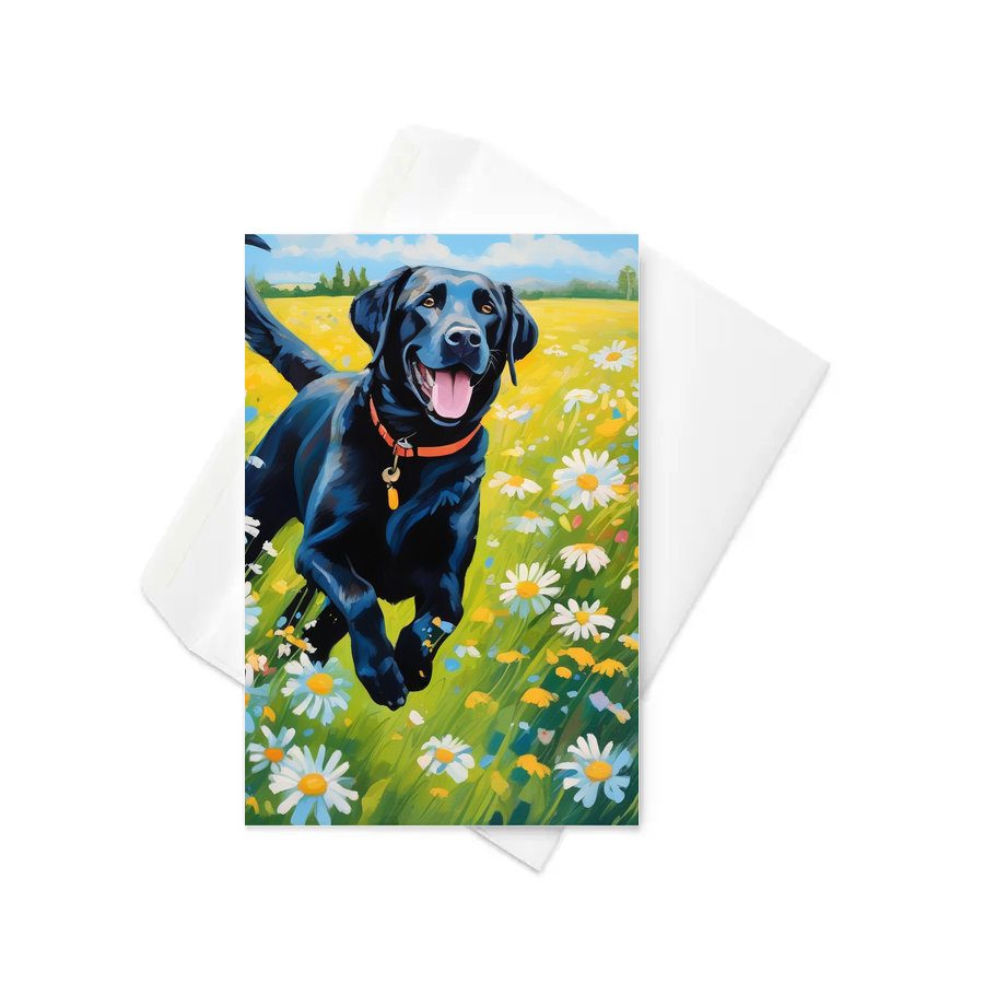 PugMug Custom Black Labrador Retriever Greeting Card