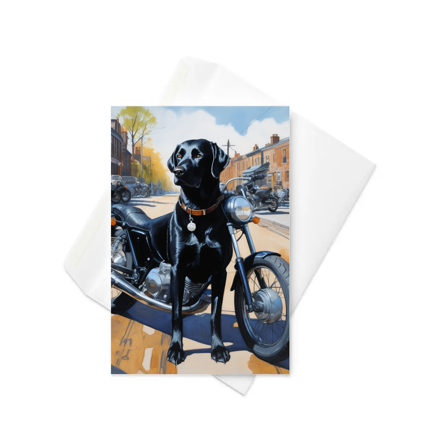 PugMug Custom Black Labrador Retriever Greeting Card