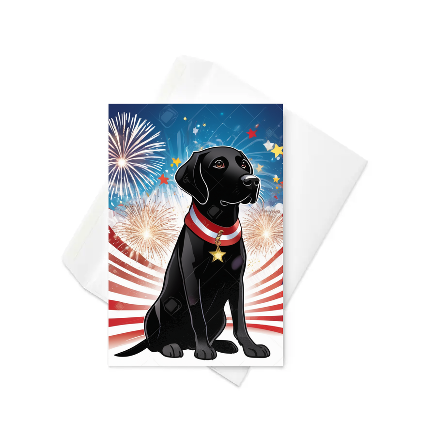 PugMug Custom Black Labrador Retriever Greeting Card