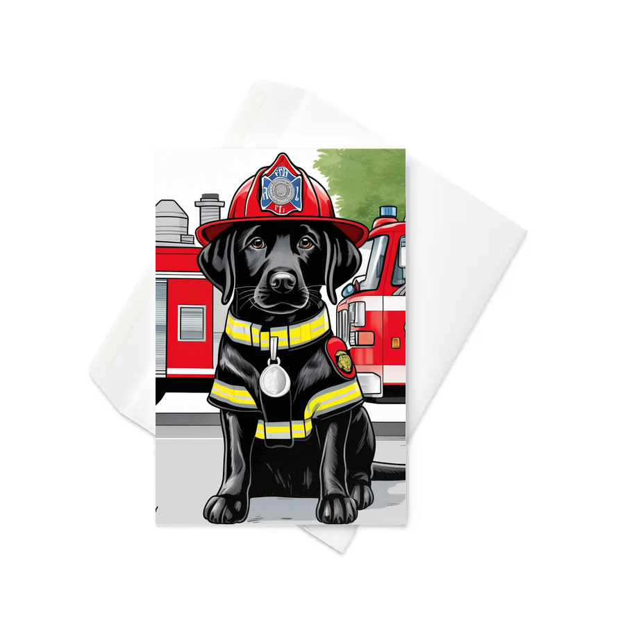 PugMug Custom Black Labrador Retriever Greeting Card