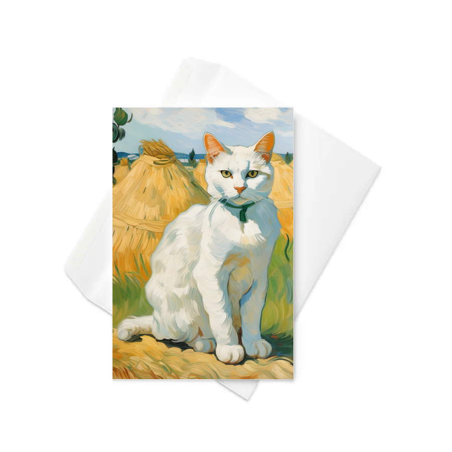 PugMug Custom White Companion Cat Greeting Card