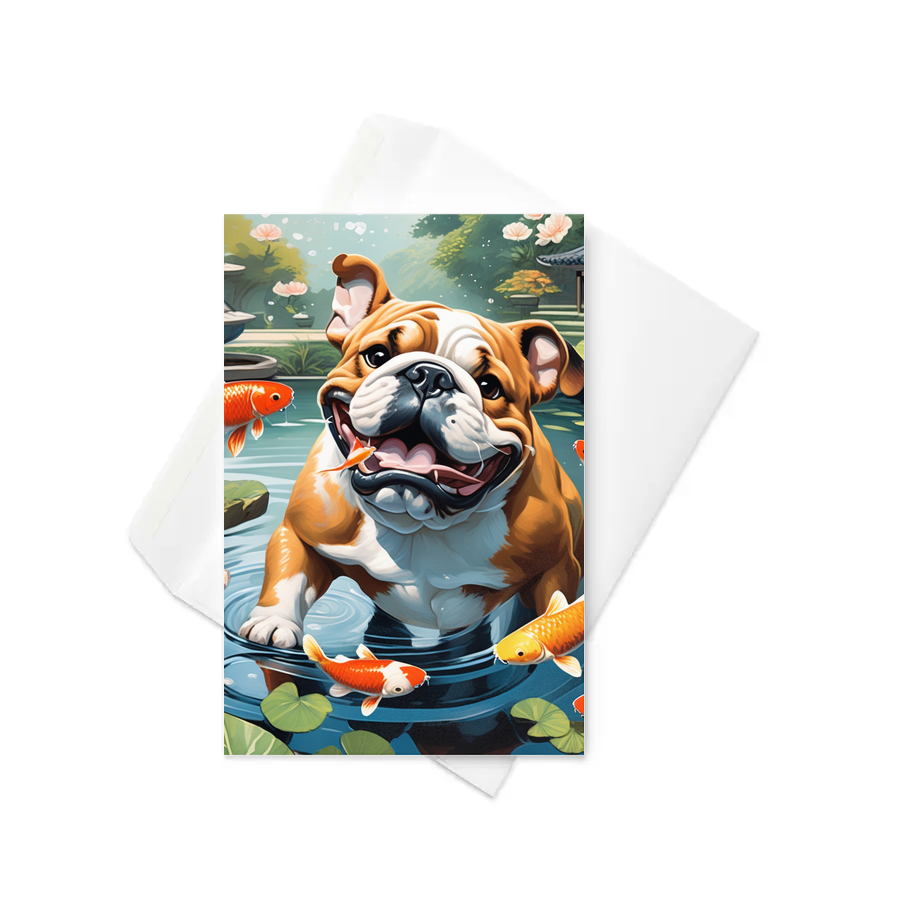 PugMug Custom Bulldog Greeting Card