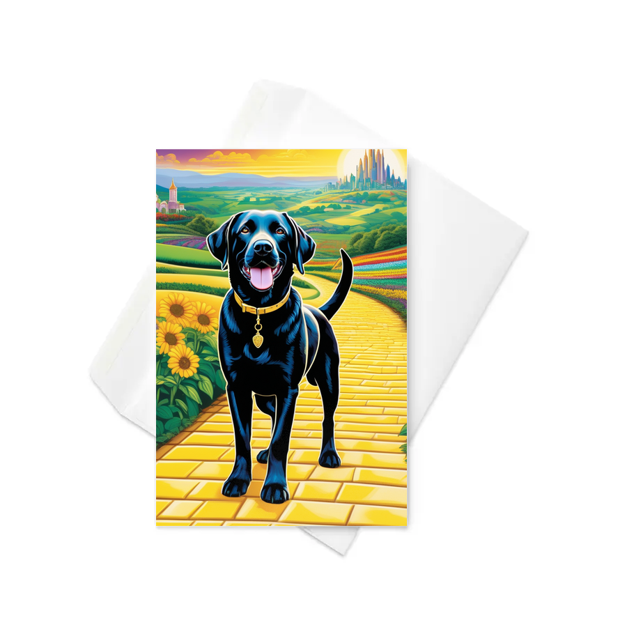 PugMug Custom Black Labrador Retriever Greeting Card