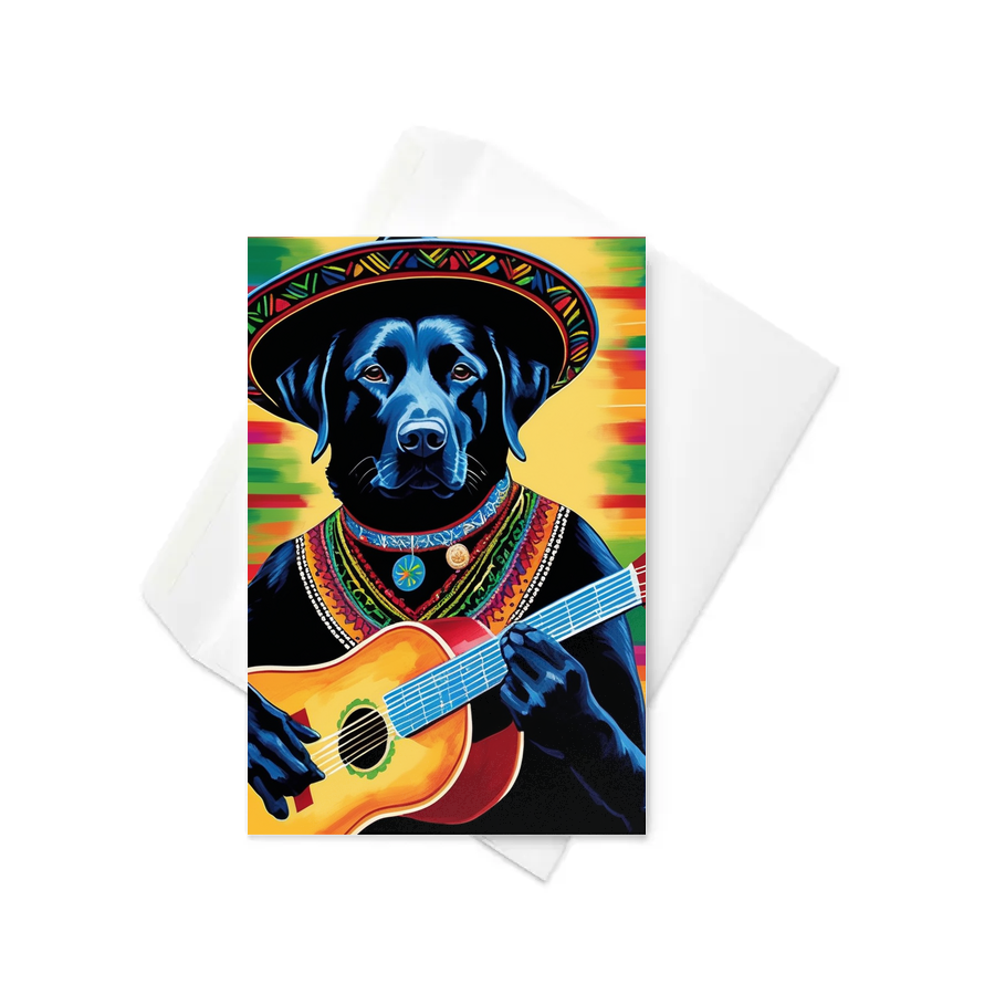 PugMug Custom Black Labrador Retriever Greeting Card