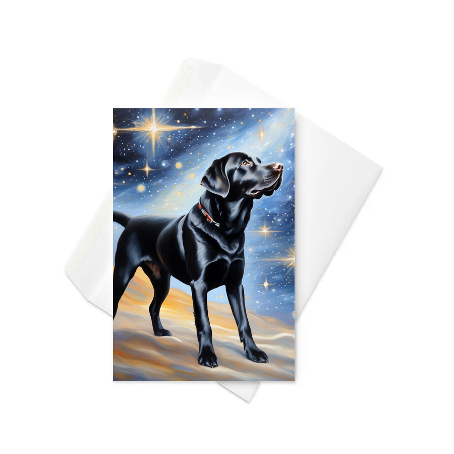 PugMug Custom Black Labrador Retriever Greeting Card