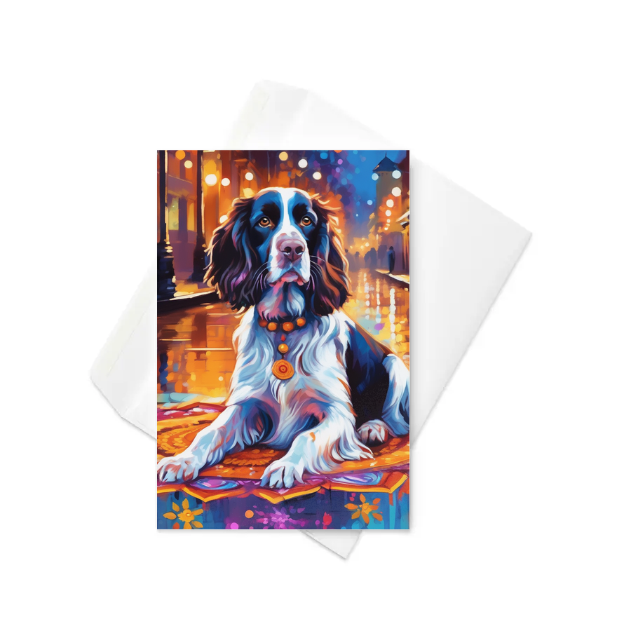 PugMug Custom English Springer Spaniel Greeting Card