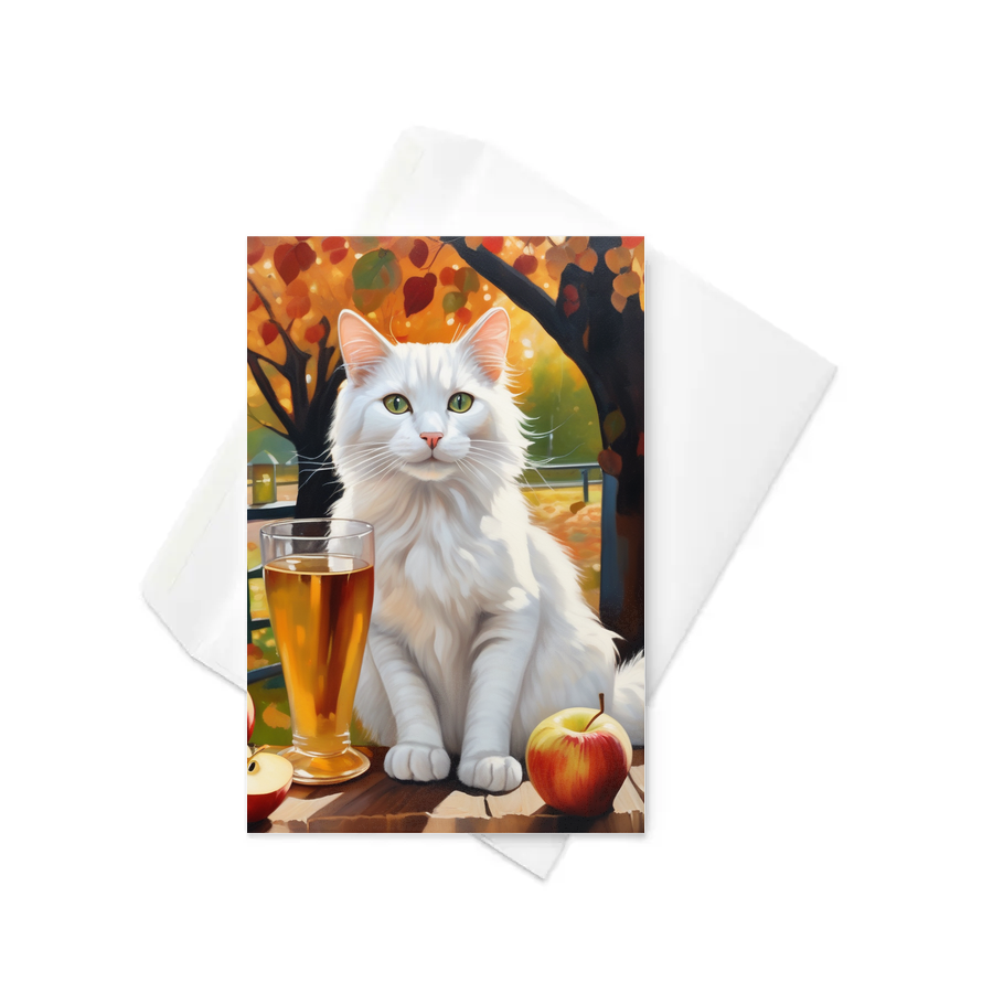 PugMug Custom White Companion Cat Greeting Card