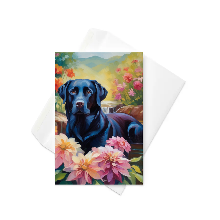 PugMug Custom Black Labrador Retriever Greeting Card