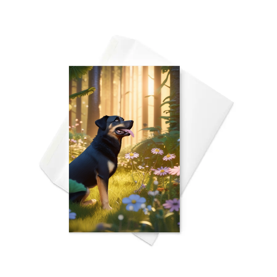 PugMug Custom Blue Greeting Card