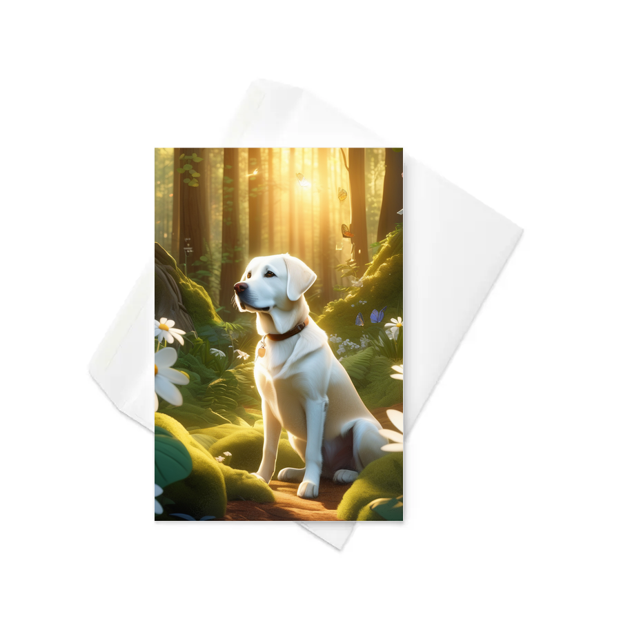 PugMug Custom White Labrador Retriever Greeting Card