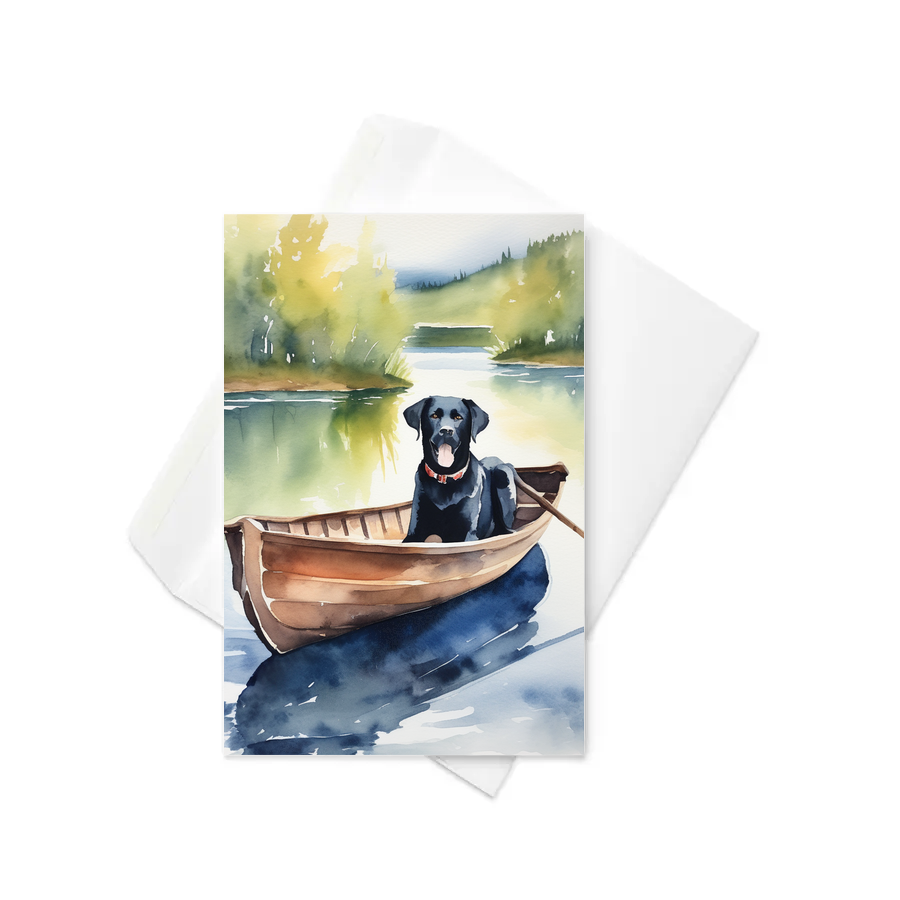 PugMug Custom Black Labrador Retriever Greeting Card