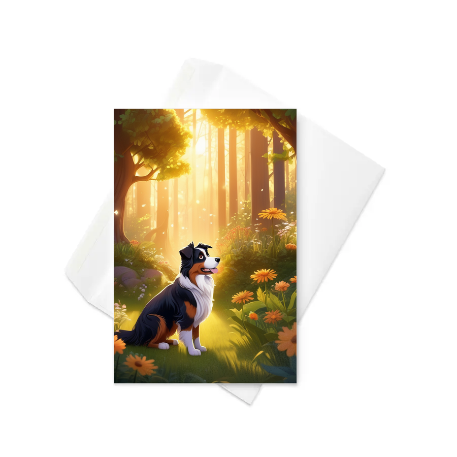 PugMug Custom Australian Shepherd Dog Greeting Card