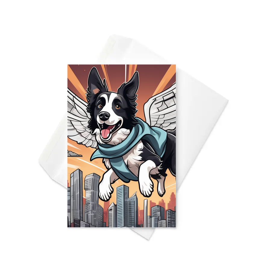 PugMug Custom Border Collie Greeting Card