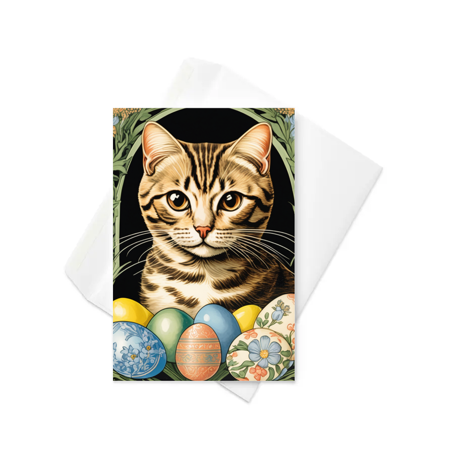PugMug Custom Tabby Scottish Fold Cat Greeting Card