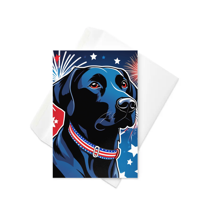 PugMug Custom Black Labrador Retriever Greeting Card