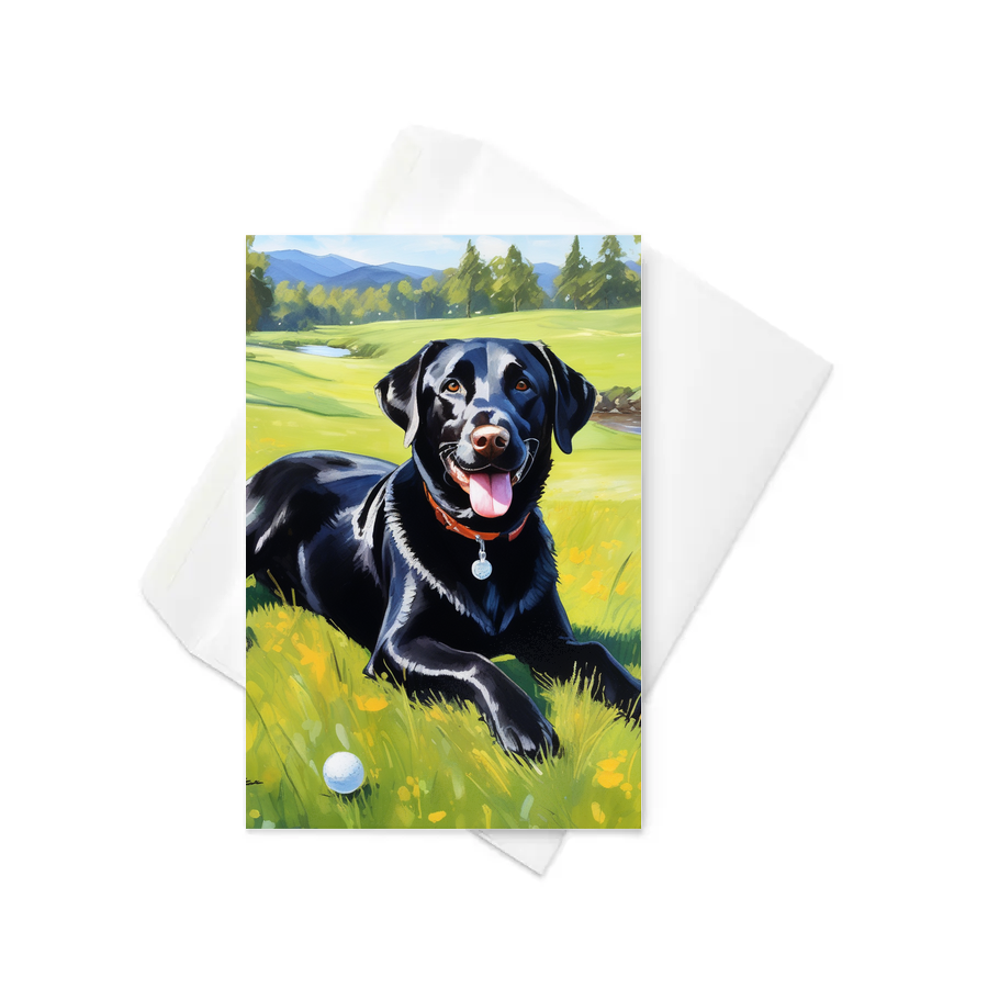 PugMug Custom Black Labrador Retriever Greeting Card