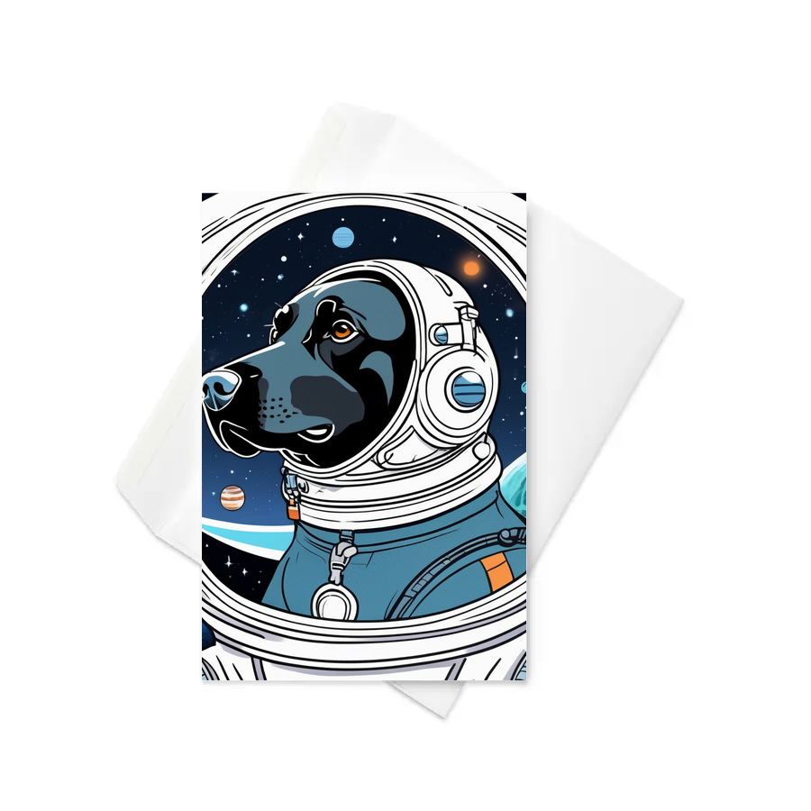 PugMug Custom Black Labrador Retriever Greeting Card