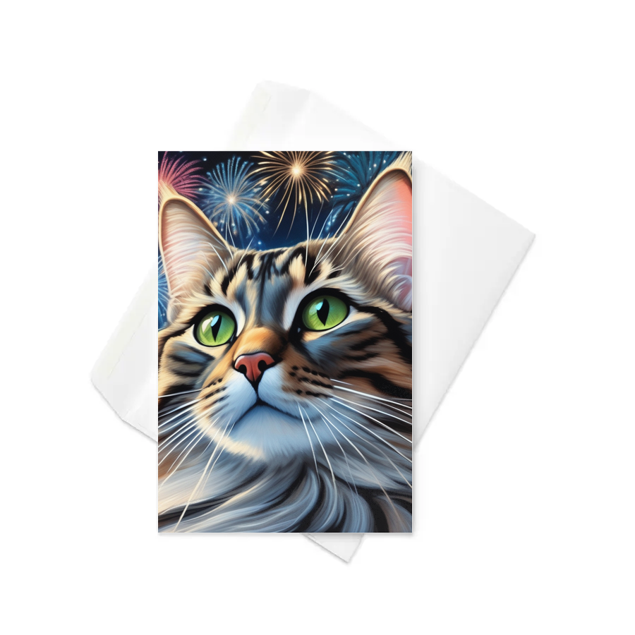 PugMug Custom Tabby Companion Cat Greeting Card