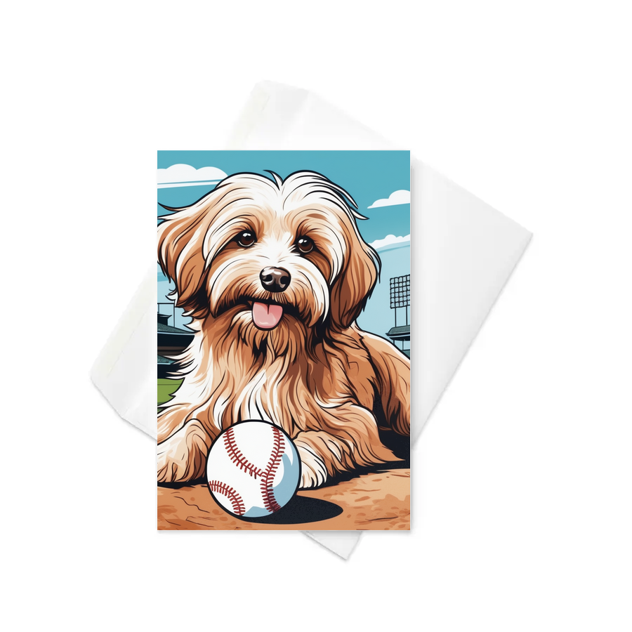 PugMug Custom Tan Havanese Dog Greeting Card