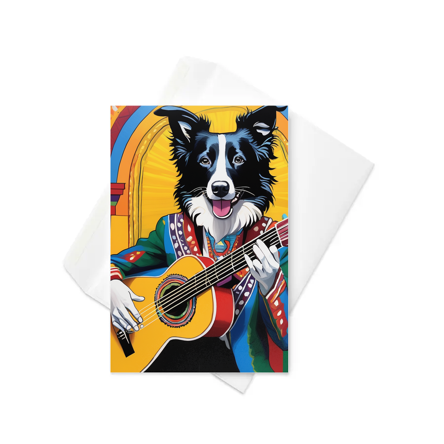 PugMug Custom Border Collie Greeting Card