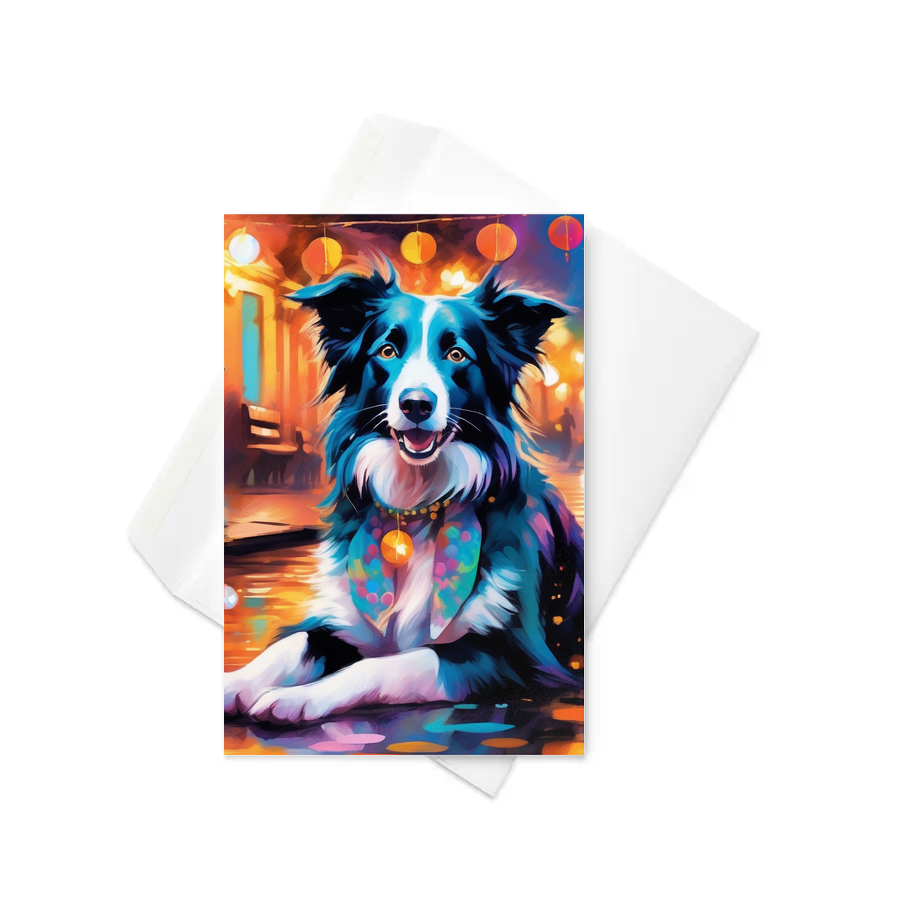 PugMug Custom Border Collie Greeting Card
