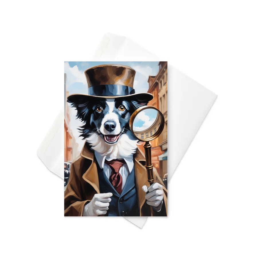 PugMug Custom Border Collie Greeting Card