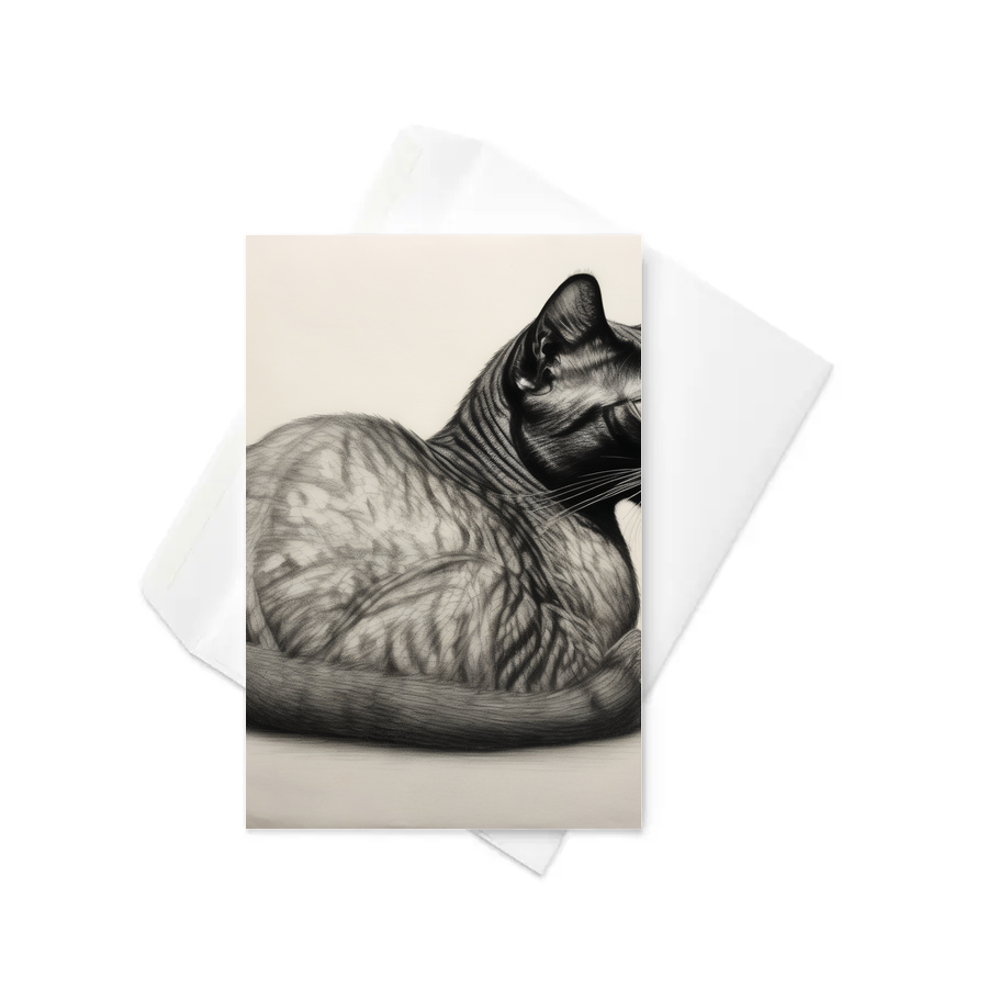 PugMug Custom Black Exotic Cat Greeting Card