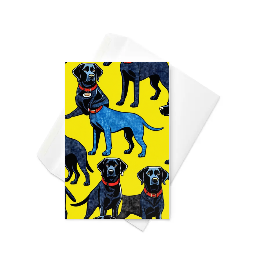 PugMug Custom Black Labrador Retriever Greeting Card